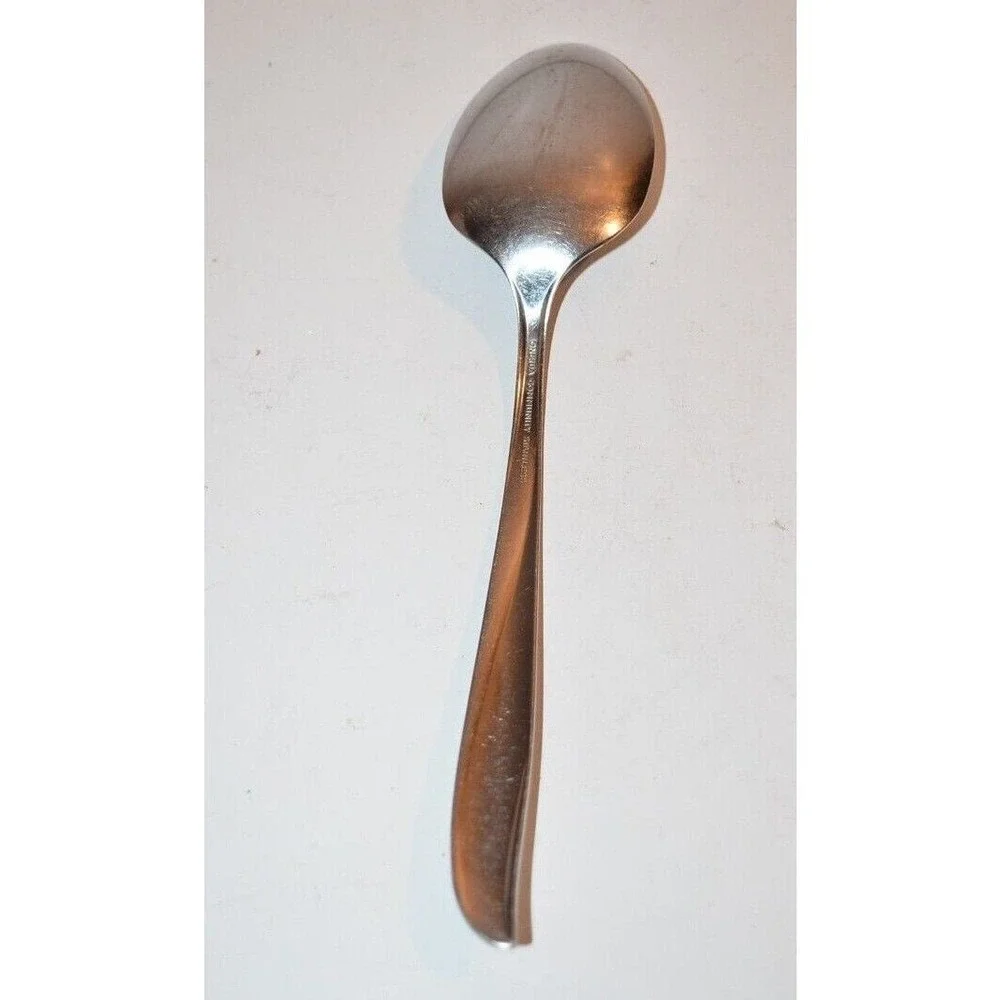ONEIDA COMMUNITY TWIN STAR Stainless CASSEROLE SPOON Large Atomic MCM